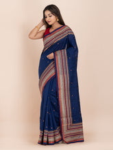 KAVVYA  NAVY BLUE HANDLOOM SILK SAREE